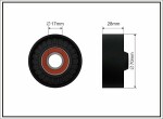 CAFFARO  Deflection/Guide Pulley,  V-ribbed belt 339-00