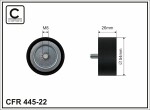 CAFFARO  Deflection/Guide Pulley,  V-ribbed belt 445-22