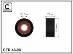CAFFARO  Deflection/Guide Pulley,  V-ribbed belt 46-98