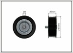 CAFFARO  Deflection/Guide Pulley,  V-ribbed belt 500178