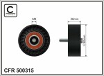 CAFFARO  Deflection/Guide Pulley,  V-ribbed belt 500315