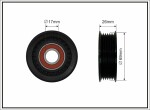 CAFFARO  Deflection/Guide Pulley,  V-ribbed belt 98-00