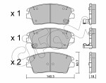 CIFAM  Brake Pad Set,  disc brake 822-1164-0