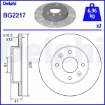 DELPHI  Тормозной диск BG2217