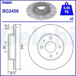 DELPHI  Тормозной диск BG2458