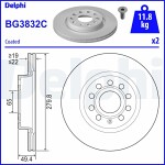 DELPHI  Тормозной диск BG3832C
