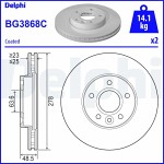 DELPHI  Brake Disc BG3868C