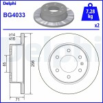 DELPHI  Тормозной диск BG4033