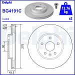 DELPHI  Тормозной диск BG4191C