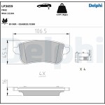 DELPHI  Brake Pad Set,  disc brake LP3659