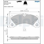 DELPHI  Brake Pad Set,  disc brake LP3730