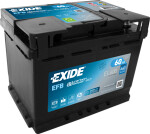 EXIDE  Käynnistysakku EFB 12V 60Ah 640A EL600