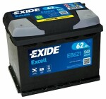 EXIDE  Стартерная аккумуляторная батарея EXCELL ** 12V 62Ач 540A EB621