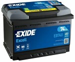 EXIDE  Стартерная аккумуляторная батарея EXCELL ** 12V 74Ач 680A EB740