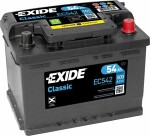 EXIDE  Starter Battery CLASSIC * 12V 54Ah 500A EC542