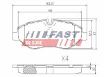 FAST  Комплект тормозных колодок,  дисковый тормоз FT29019