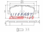 FAST  Brake Pad Set,  disc brake FT29530
