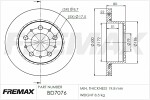 FREMAX  Тормозной диск BD-7076