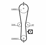 GATES  Timing Belt PowerGrip™ 5454XS