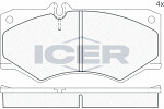 ICER  stabdžių trinkelių rinkinys, diskinis stabdys 140405