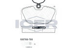 ICER  Комплект тормозных колодок,  дисковый тормоз 180766-700