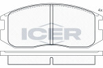 ICER  stabdžių trinkelių rinkinys, diskinis stabdys 180875