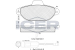 ICER  Комплект тормозных колодок,  дисковый тормоз 180953