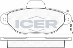 ICER  Комплект тормозных колодок,  дисковый тормоз 181018