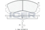 ICER  Комплект тормозных колодок,  дисковый тормоз 181358