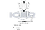 ICER  Комплект тормозных колодок,  дисковый тормоз 181593-703