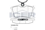 ICER  Комплект тормозных колодок,  дисковый тормоз 181650-703