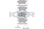 ICER  Комплект тормозных колодок,  дисковый тормоз 181957-203