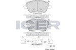ICER  Комплект тормозных колодок,  дисковый тормоз 182108