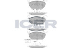 ICER  Комплект тормозных колодок,  дисковый тормоз 182189