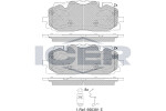 ICER  Комплект тормозных колодок,  дисковый тормоз 182254