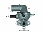 MAHLE  Thermostat,  coolant BEHR TI 133 88D