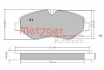 METZGER  Piduriklotsi komplekt, ketaspidur GREENPARTS 1170040
