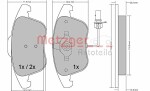 METZGER  Комплект тормозных колодок,  дисковый тормоз 1170156