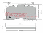 METZGER  Brake Pad Set,  disc brake GREENPARTS 1170366