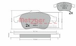 METZGER  Brake Pad Set,  disc brake 1170409