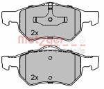 METZGER  Комплект тормозных колодок,  дисковый тормоз 1170756