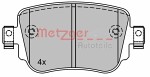 METZGER  Комплект тормозных колодок,  дисковый тормоз 1170792