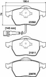 MINTEX  Комплект тормозных колодок,  дисковый тормоз MDB2041