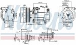 NISSENS  Compressor,  air conditioning 12V 89549