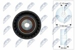 NTY  Deflection Pulley/Guide Pulley,  timing belt RNK-CT-066