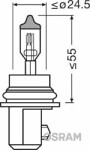 ams-OSRAM  Лампа накаливания, основная фара ORIGINAL HB5 12V 60/55Вт 9007