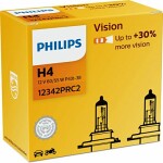 PHILIPS  Лампа накаливания Vision H4 12V 60/55Вт 12342PRC2