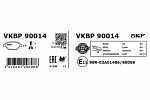 SKF  stabdžių trinkelių rinkinys, diskinis stabdys VKBP 90014