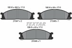 TEXTAR  Комплект тормозных колодок,  дисковый тормоз 2134702