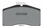 TEXTAR  Комплект тормозных колодок, дисковый тормоз 2140201